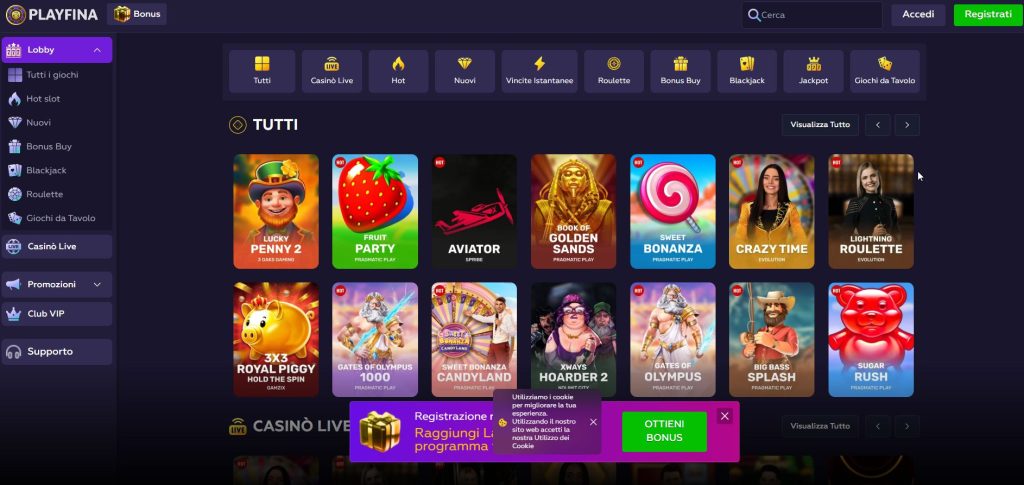 L'eleganza senza tempo della vetrina di Playfina: un design sartoriale e luci soffuse che trasformano la lobby in un esclusivo club privato