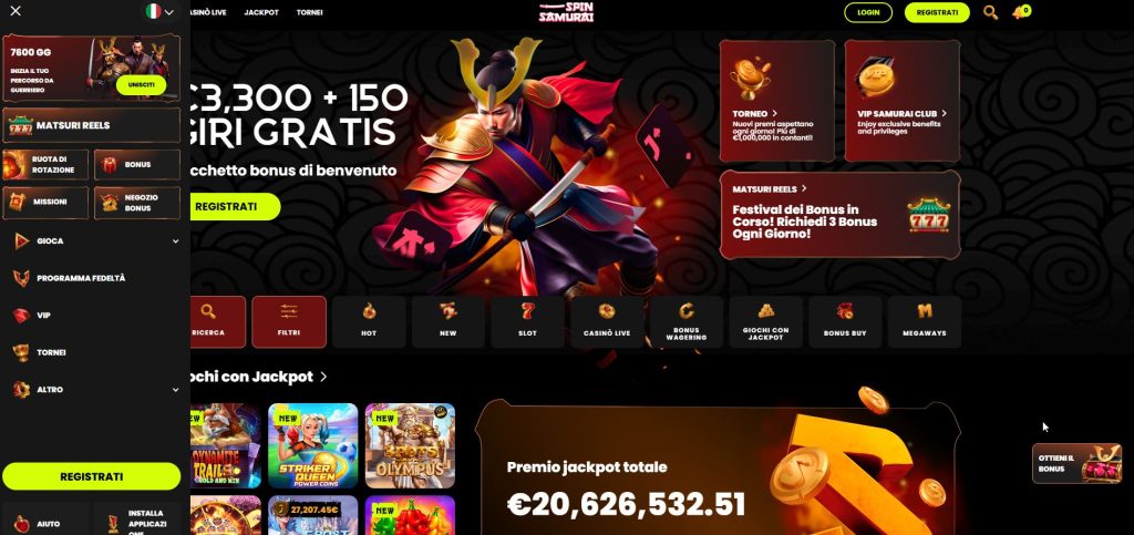 La via del guerriero si apre sulla homepage di Spinsamurai: ciliegi in fiore, lame affilate e un codice d'onore che guida ogni spin verso la gloria